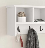 VidaXL Wandgemonteerde kapstok Wit 75 x 16 x 26 cm Bewerkt hout