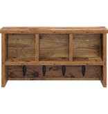 VidaXL Wandgemonteerde kapstok Oud hout 50 x 16 x 26 cm Bewerkt hout