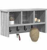 VidaXL Wandgemonteerde kapstok met plank Grijs sonoma 50 x 16 x 26 cm