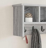 VidaXL Wandgemonteerde kapstok met plank Grijs sonoma 50 x 16 x 26 cm