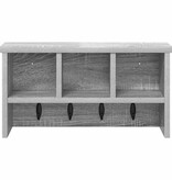 VidaXL Wandgemonteerde kapstok met plank Grijs sonoma 50 x 16 x 26 cm