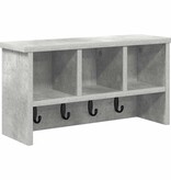 VidaXL Wandgemonteerde kapstok Betongrijs 50 x 16 x 26 cm Bewerkt hout