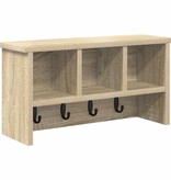 VidaXL Wandgemonteerde kapstok met plank Sonoma eiken 50 x 16 x 26 cm