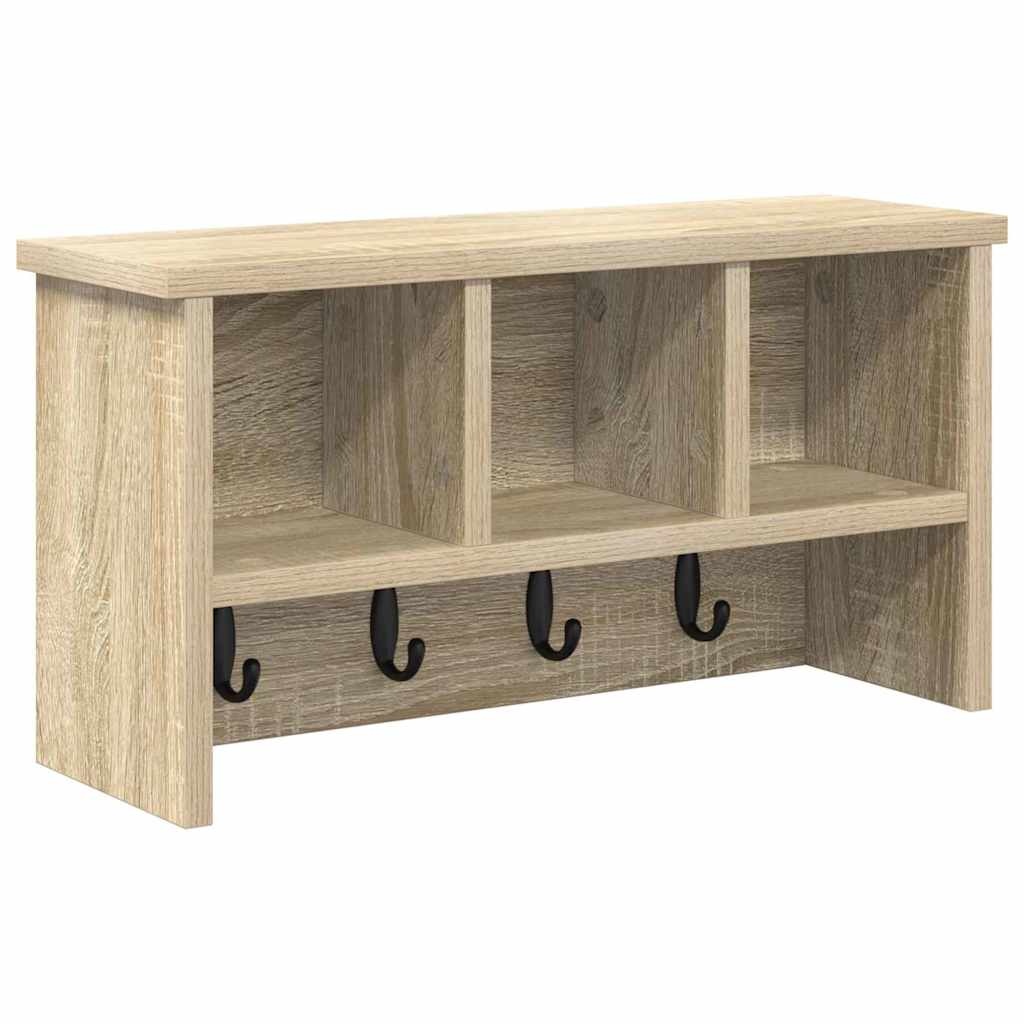 VidaXL Wandgemonteerde kapstok met plank Sonoma eiken 50 x 16 x 26 cm