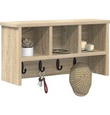 VidaXL Wandgemonteerde kapstok met plank Sonoma eiken 50 x 16 x 26 cm