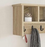 VidaXL Wandgemonteerde kapstok met plank Sonoma eiken 50 x 16 x 26 cm
