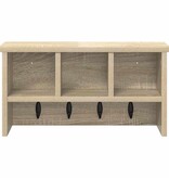 VidaXL Wandgemonteerde kapstok met plank Sonoma eiken 50 x 16 x 26 cm