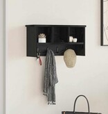 VidaXL Wandgemonteerde kapstok met plank Zwart eiken 50 x 16 x 26 cm