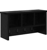 VidaXL Wandgemonteerde kapstok met plank Zwart eiken 50 x 16 x 26 cm