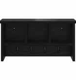 VidaXL Wandgemonteerde kapstok met plank Zwart eiken 50 x 16 x 26 cm