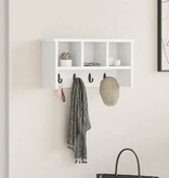 VidaXL Wandgemonteerde kapstok Wit 50 x 16 x 26 cm Bewerkt hout