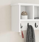 VidaXL Wandgemonteerde kapstok Wit 50 x 16 x 26 cm Bewerkt hout