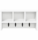 VidaXL Wandgemonteerde kapstok Wit 50 x 16 x 26 cm Bewerkt hout