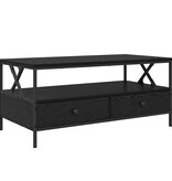 VidaXL Salontafel Zwart eiken 100 x 51 x 45 cm Bewerkt hout