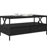 VidaXL Salontafel Zwart eiken 100 x 51 x 45 cm Bewerkt hout