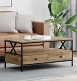 VidaXL Salontafel with Drawer artisanaal eikenkleurig 100 x 51 x 45 cm