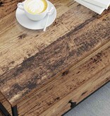 VidaXL Salontafel with Drawer Oud hout 100 x 51 x 45 cm Bewerkt hout