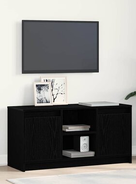 VidaXL TV Eenheden Zwart 100 x 34 x 50 cm Bewerkt hout
