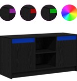 VidaXL TV Eenheden Zwart 100 x 34 x 50 cm Bewerkt hout