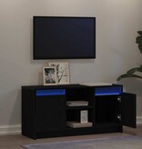 VidaXL TV Eenheden Zwart 100 x 34 x 50 cm Bewerkt hout