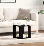 VidaXL Salontafel Zwart Eiken 32 x 32 x 30 cm Bewerkt hout