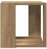 VidaXL Salontafel Artisan Eiken 32 x 32 x 30 cm Bewerkt hout