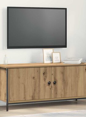 VidaXL TV-kast Artisan Eiken 100 x 35 x 45 cm Bewerkt hout