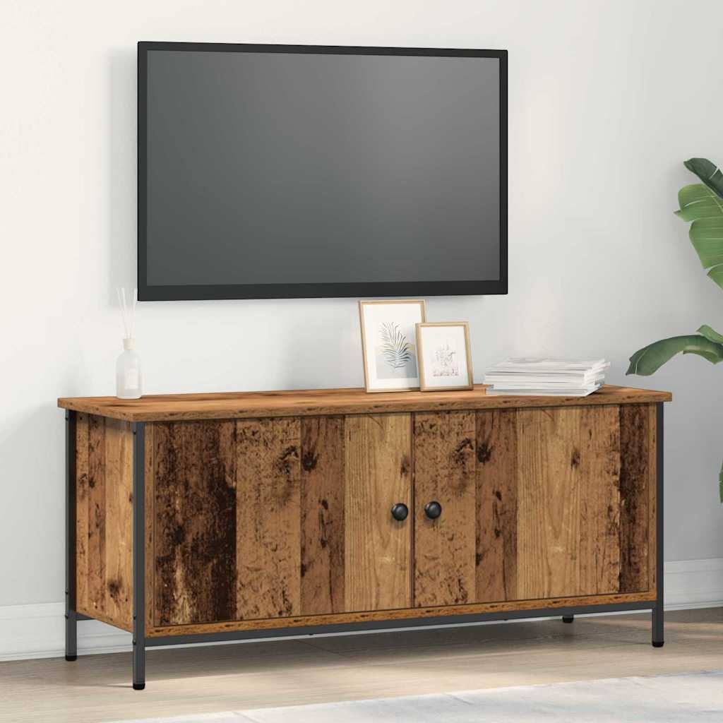 VidaXL TV-kast Oud Hout 100 x 35 x 45 cm Bewerkt hout