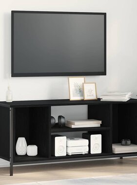 VidaXL TV-kast Zwart Eiken 102 x 35 x 45 cm Bewerkt hout