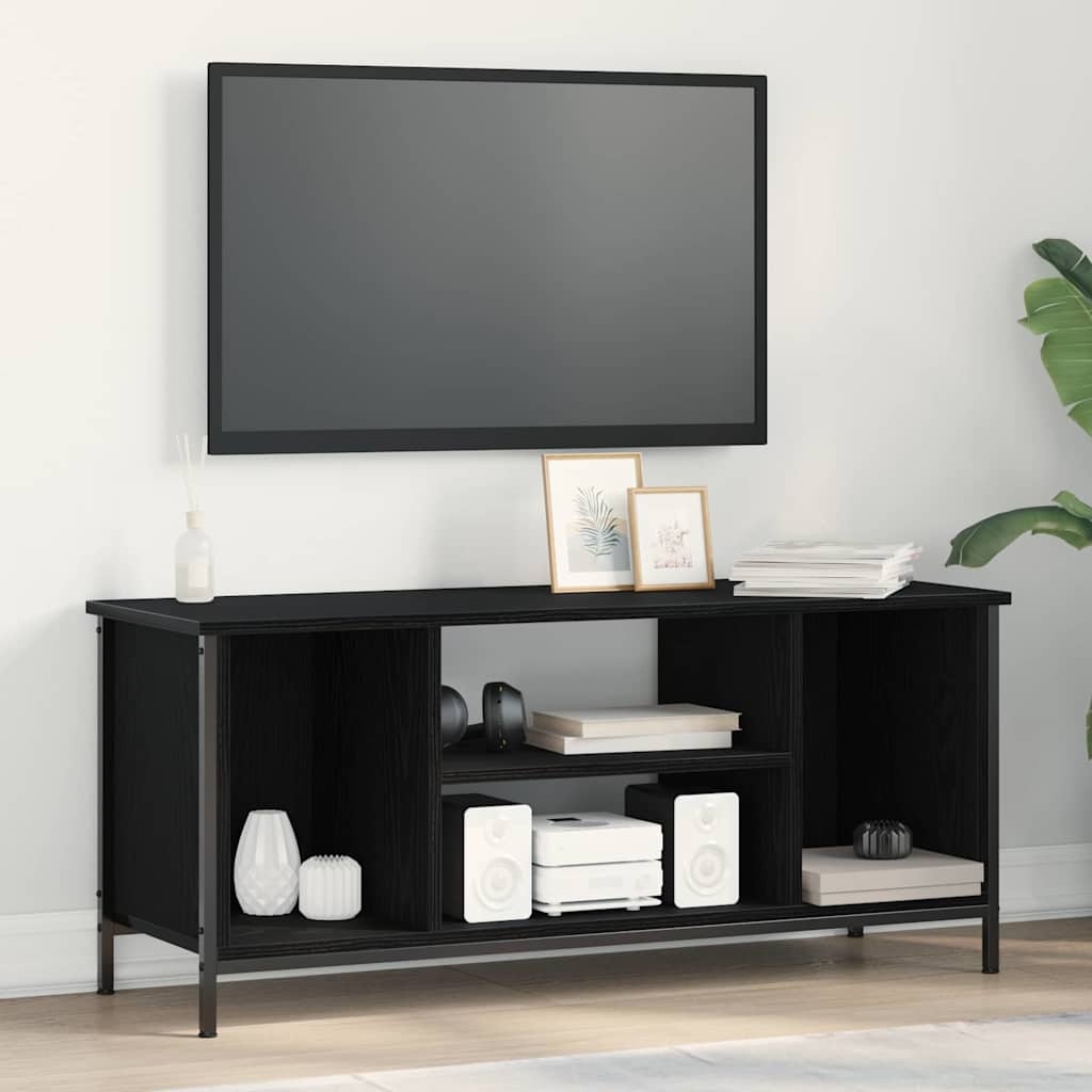 VidaXL TV-kast Zwart Eiken 102 x 35 x 45 cm Bewerkt hout