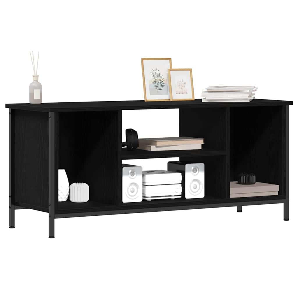 VidaXL TV-kast Zwart Eiken 102 x 35 x 45 cm Bewerkt hout