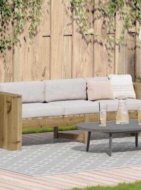 VidaXL Tuinbank Bruin 185,5 x 60 x 62 cm Massief grenenhout