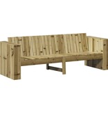 VidaXL Tuinbank Bruin 185,5 x 60 x 62 cm Massief grenenhout