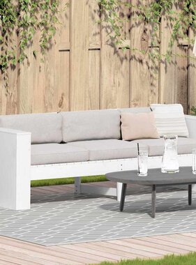 VidaXL Tuinbank Wit 185,5 x 60 x 62 cm Massief grenenhout