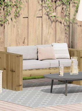 VidaXL Tuinbank Groen 134 x 60 x 62 cm Massief grenenhout