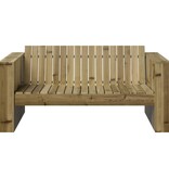 VidaXL Tuinbank Groen 134 x 60 x 62 cm Massief grenenhout