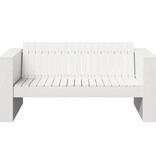 VidaXL Tuinbank Wit 134 x 60 x 62 cm Massief grenenhout