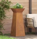 VidaXL Pilaar Plantenbak 2 pcs Zilver 40 x 40 x 100 cm