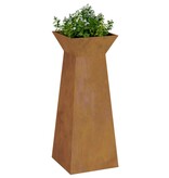 VidaXL Pilaar Plantenbak 2 pcs Zilver 40 x 40 x 100 cm