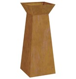 VidaXL Pilaar Plantenbak 2 pcs Zilver 40 x 40 x 100 cm