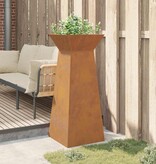 VidaXL Pilaar Plantenbak Zilver 40 x 40 x 100 cm