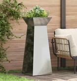 VidaXL Pilaar Plantenbak Zilver 40 x 40 x 100 cm