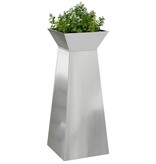 VidaXL Pilaar Plantenbak Zilver 40 x 40 x 100 cm