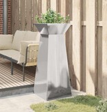 VidaXL Pilaar Plantenbak Zilver 40 x 40 x 100 cm