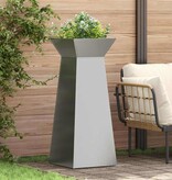 VidaXL Pilaar Plantenbak Zilver 40 x 40 x 100 cm