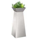 VidaXL Pilaar Plantenbak Zilver 40 x 40 x 100 cm