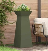 VidaXL Pilaar Plantenbak 2 pcs Olijfgroen 40 x 40 x 100 cm