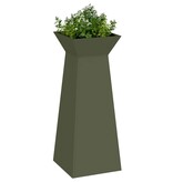VidaXL Pilaar Plantenbak Olijfgroen 40 x 40 x 100 cm