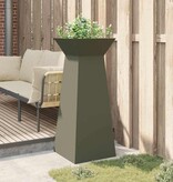 VidaXL Pilaar Plantenbak Olijfgroen 40 x 40 x 100 cm