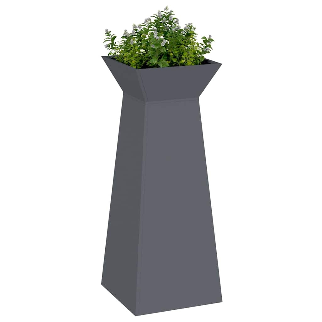 VidaXL Pilaar Plantenbak Antraciet 40 x 40 x 100 cm